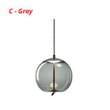 Post Modern Jute Rope Multi Light Glass Pendant