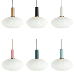 Striped Lantern Clear Glass Pendant Lighting