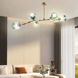 Mid Century Branching Bubble Chandelier Glass for Living Room, Arm Adjustable