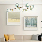 Mid Century Branching Bubble Chandelier Glass for Living Room, Arm Adjustable