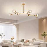 Mid Century Branching Bubble Chandelier Glass for Living Room, Arm Adjustable