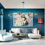 Mid Century Branching Bubble Chandelier Glass for Living Room, Arm Adjustable