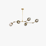 Mid Century Branching Bubble Chandelier Glass for Living Room, Arm Adjustable