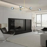 Mid Century Branching Bubble Chandelier Glass for Living Room, Arm Adjustable