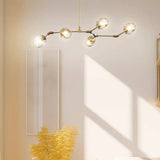 Mid Century Branching Bubble Chandelier Glass for Living Room, Arm Adjustable