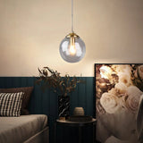 Modern Globe Glass Pendant Light Dimmable for Kitchen Island