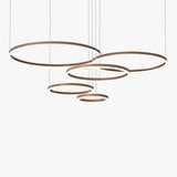 Modern Multi Ring Pendant Light Dimmable in Metal for Living Rooms