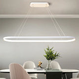 Modern Oval Ring LED Pendant Light for Dining Room