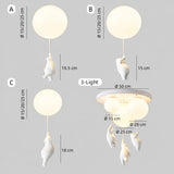Bear ceiling light diameter options: 15, 20 and 25 cm