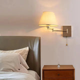 Mid Century Reading Wall Light Fabric Dimmable for Bedside