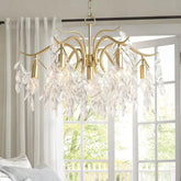 Luxury Crystal LED Chandelier Height Adjustable for Living Room