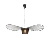 Modern Hat Pendant Light Fabric Shade Dimmable for Living Rooms