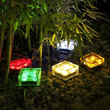Solar Cube Garden Light Glass with Portable Design