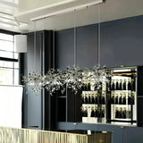 Modern Sputnik Pendant Light Metal for Dining Room, Height Adjustable