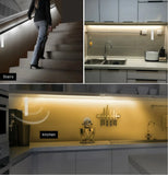 Modern Strip Step Light with PIR Sensor for Staircases, Easy Fit