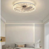 Circle Ceiling Fans with Light Silent for Luxury Bedroom