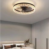 Circle Ceiling Fans with Light Silent for Luxury Bedroom