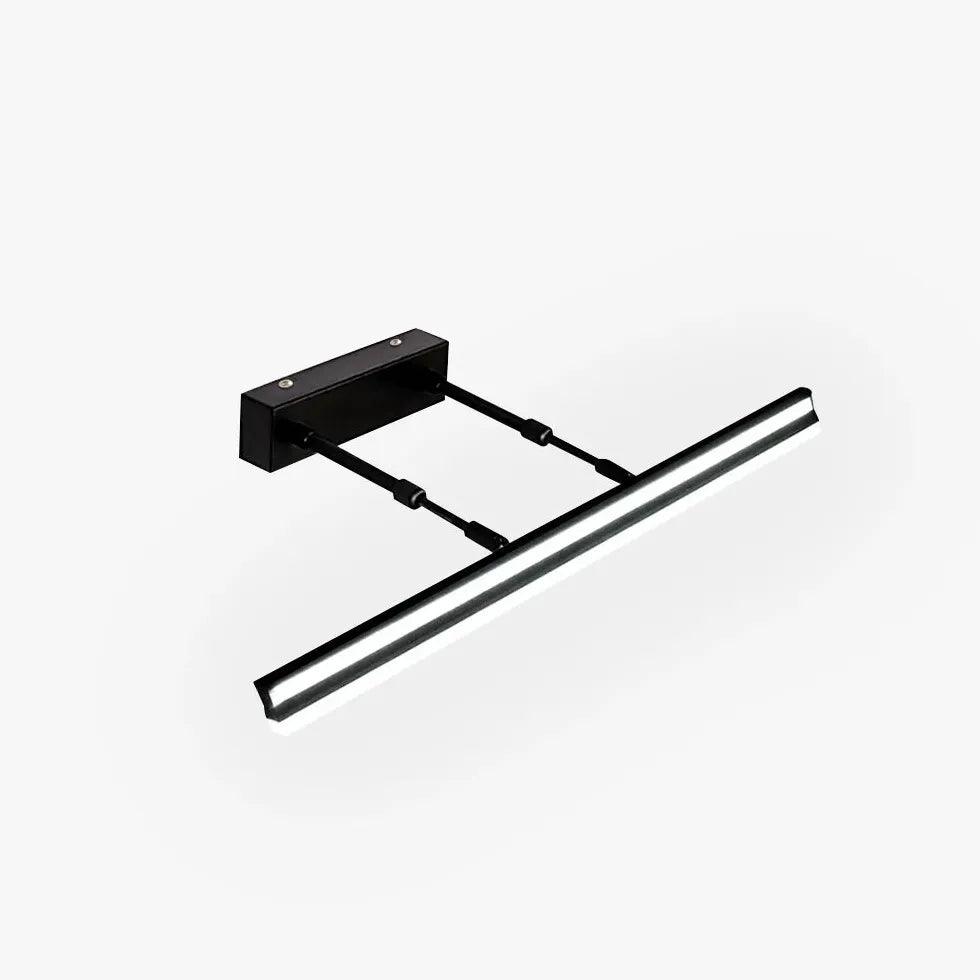 Acrylic Black Linear Bathroom Mirror Lights - Clowas