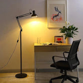 Adjustable Long-Arm Plug-In Reading Floor Lamp - Clowas
