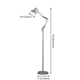 Adjustable Long-Arm Plug-In Reading Floor Lamp - Clowas