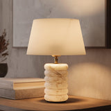 Table Lamp with Snowflake Plaster Double Bulbs