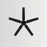 Black Three-Blade Industrial Dining Ceiling Fan - Clowas