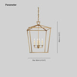 Birdcage Candle Vintage Style Pendant Light