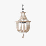 White Wooden LED Bedroom Chandelier - Clowas