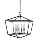 Retro Brass Birdcage Chandelier for Living Room