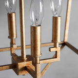 Retro Brass Birdcage Chandelier for Living Room