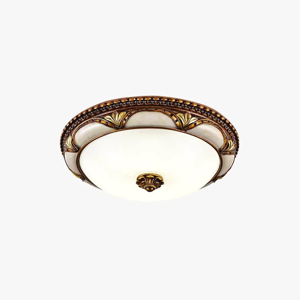 Brass Round Vintage Ceiling Light - Clowas