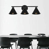 Three headed Iron Industrial Black Wall Lamps - Clowas