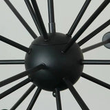 Star-Shaped Design Black Metal Industrial Pendant Light - Clowas
