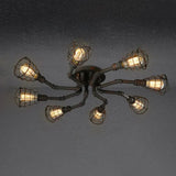 Antique Copper Metal Grid Industrial Ceiling Light - Clowas