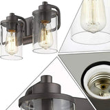 Black Bathroom Wall Light Industrial - Clowas