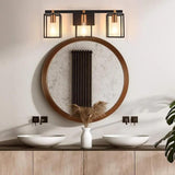 Lantern Black Industrial Bathroom Wall Lights - Clowas