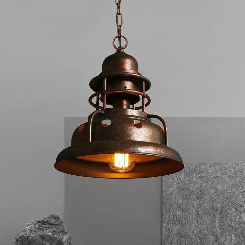 Cage Design Vintage Copper Industrial Pendant Light - Clowas