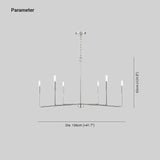 Black Candelabra Industrial Living Room Chandelier - Clowas