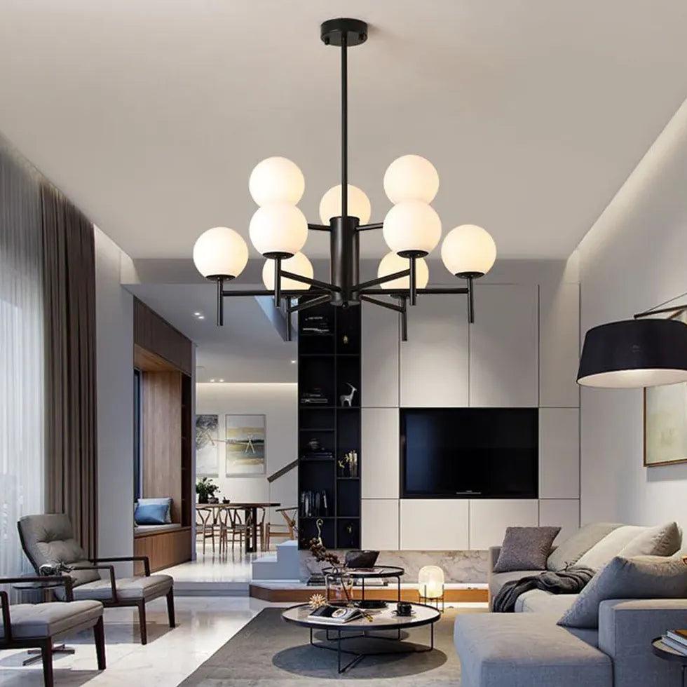 Multi-Light Spherical Glass Modern Chandelier - Clowas
