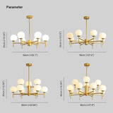Multi-Light Spherical Glass Modern Chandelier - Clowas