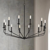 Black Metal Modern LED Chandelier - Clowas