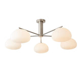 Frosted Glass Shade Modern White Chandelier - Clowas