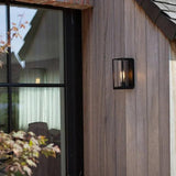 Black Rectangular Frame Outdoor Wall Light - Clowas