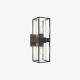 Black Rectangular Frame Outdoor Wall Light - Clowas