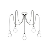 Multi-Light Spider Web Black LED Chandelier - Clowas