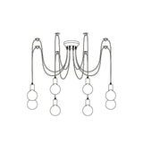 Multi-Light Spider Web Black LED Chandelier - Clowas