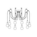 Multi-Light Spider Web Black LED Chandelier - Clowas