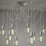 Multi-Light Spider Web Black LED Chandelier - Clowas