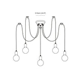 Multi-Light Spider Web Black LED Chandelier - Clowas