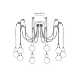 Multi-Light Spider Web Black LED Chandelier - Clowas